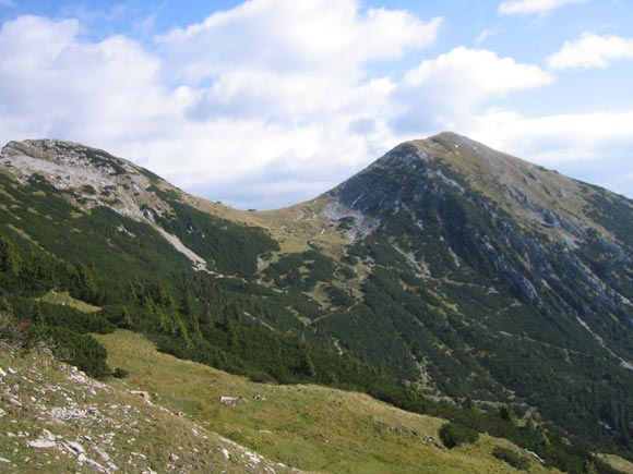 Blick auf die letzten (hunderte) Meter zum Gipfel des Krottenkopfs